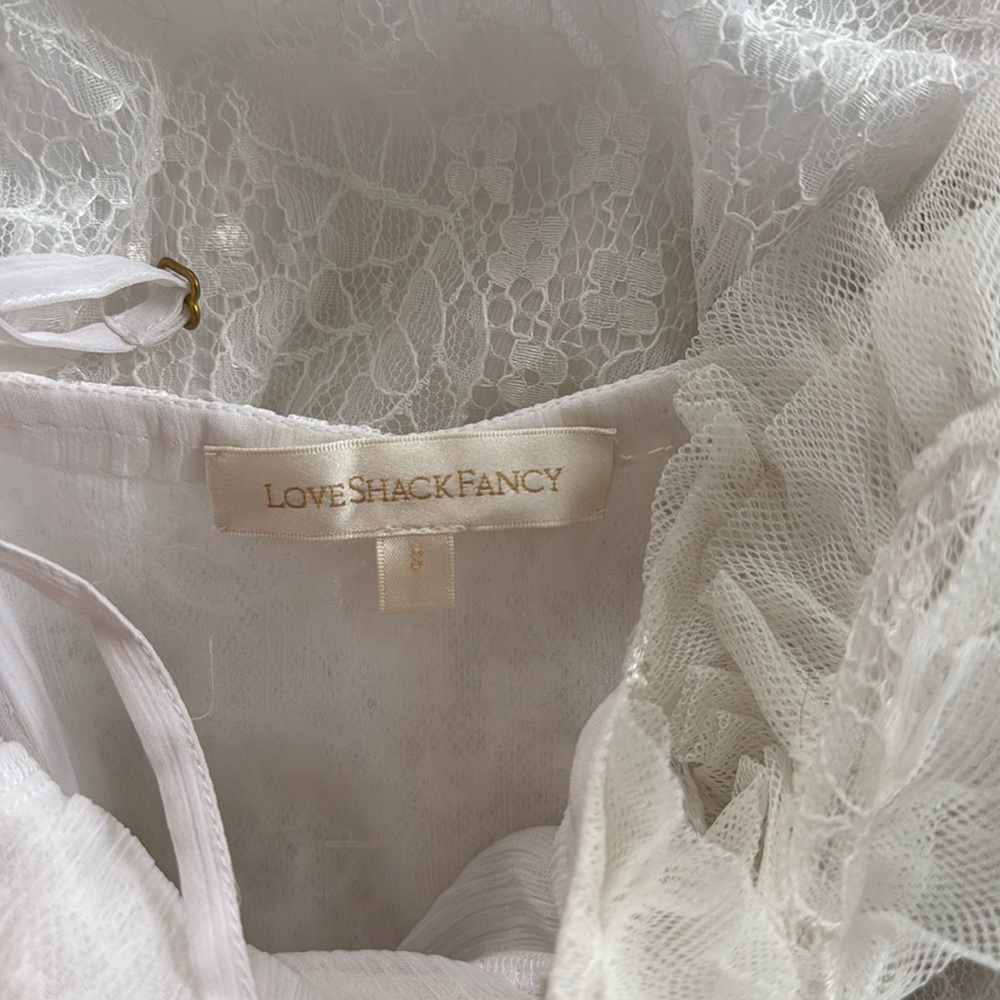 LoveShackFancy White Lace Maxi Dress - Picture 2 of 10